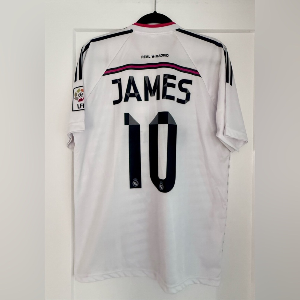 Real Madrid JAMES 10 Emirates Soccer Football Jersey Mens Large